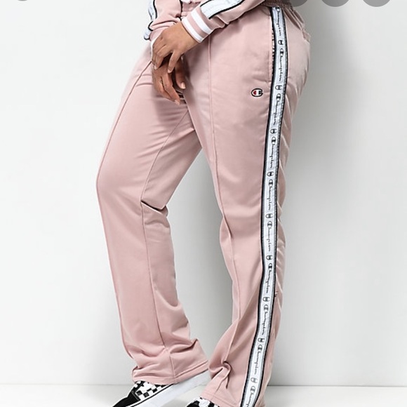 champion pink track pants